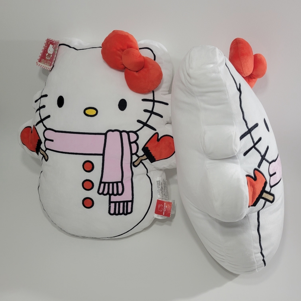2 New Large Hello Kitty Festive Snowman Pillows - Picture 13 of 13